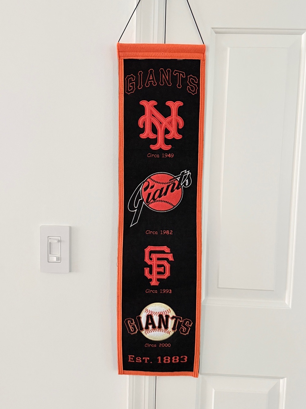 San Francisco Giants MLB Heritage Banner Winning Streak wool blend orange black